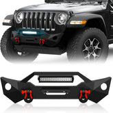 for 2024 Jeep Wrangler Front Bumper Compatible with 2018-2025 Jeep Wrangler JL JLU & Gladiator JT with Winch Plate | Yzona